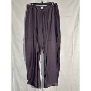 Tiny Anthropologie Pants Women 12 Purple Satin Balloon Barrell High Rise Tapered
